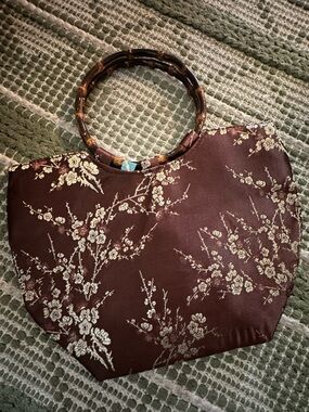 NEW Cherry Blossom Handbag w/Bamboo Handles 🌸